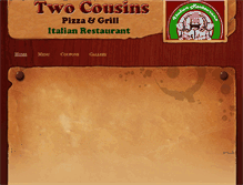 Tablet Screenshot of 2cousinspizza.com